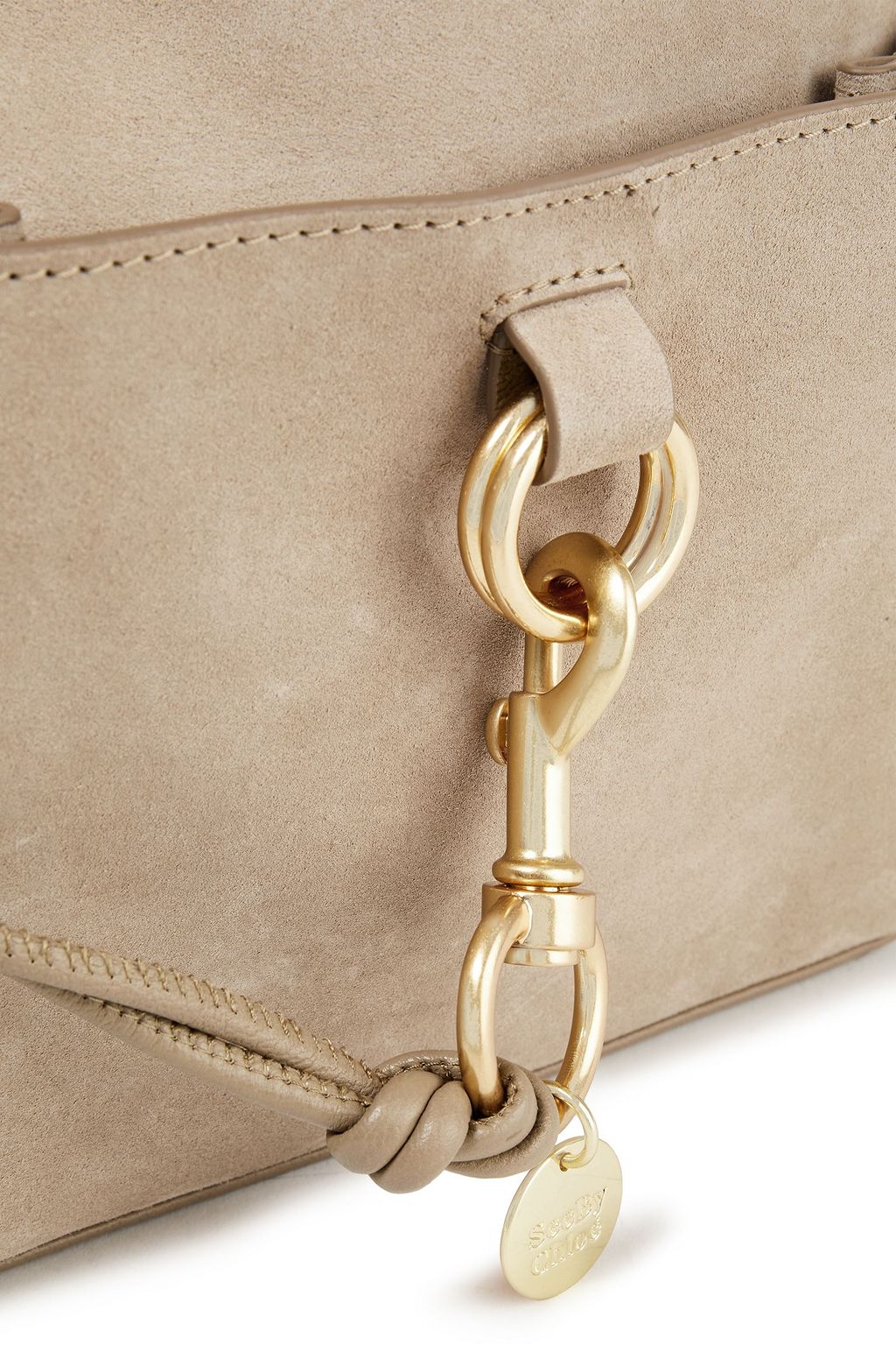 SEE BY CHLOÉ Tony medium suede and leather shoulder bag