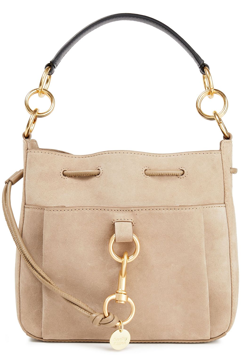 SEE BY CHLOÉ Tony medium suede and leather shoulder bag