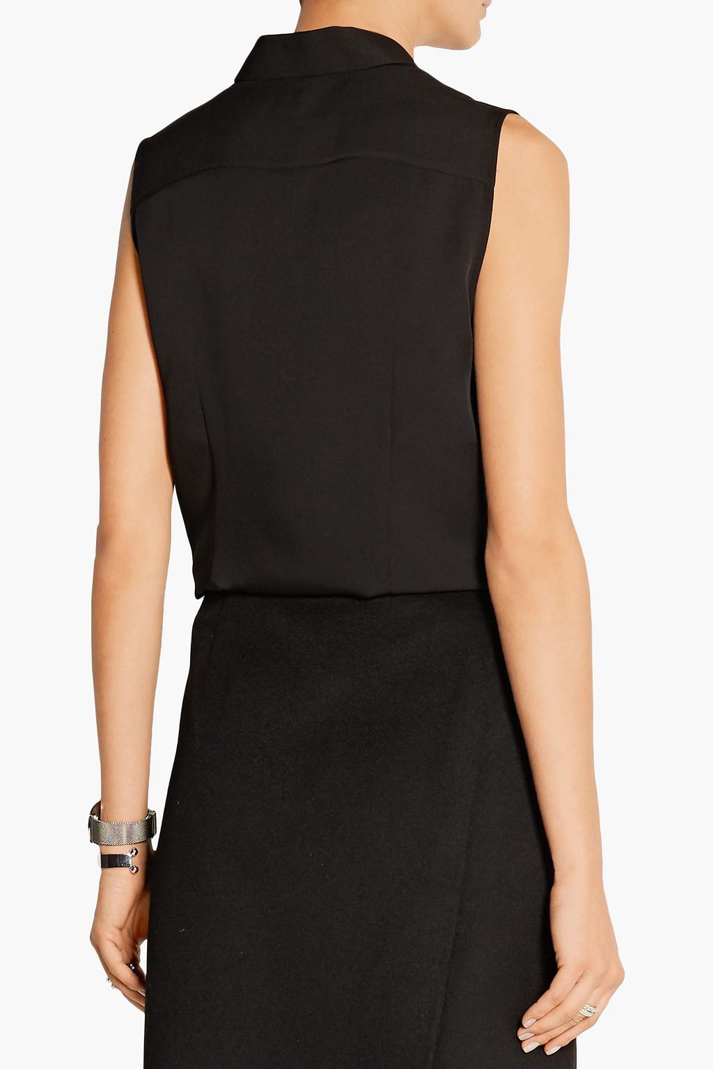 THEORY Silk-georgette top
