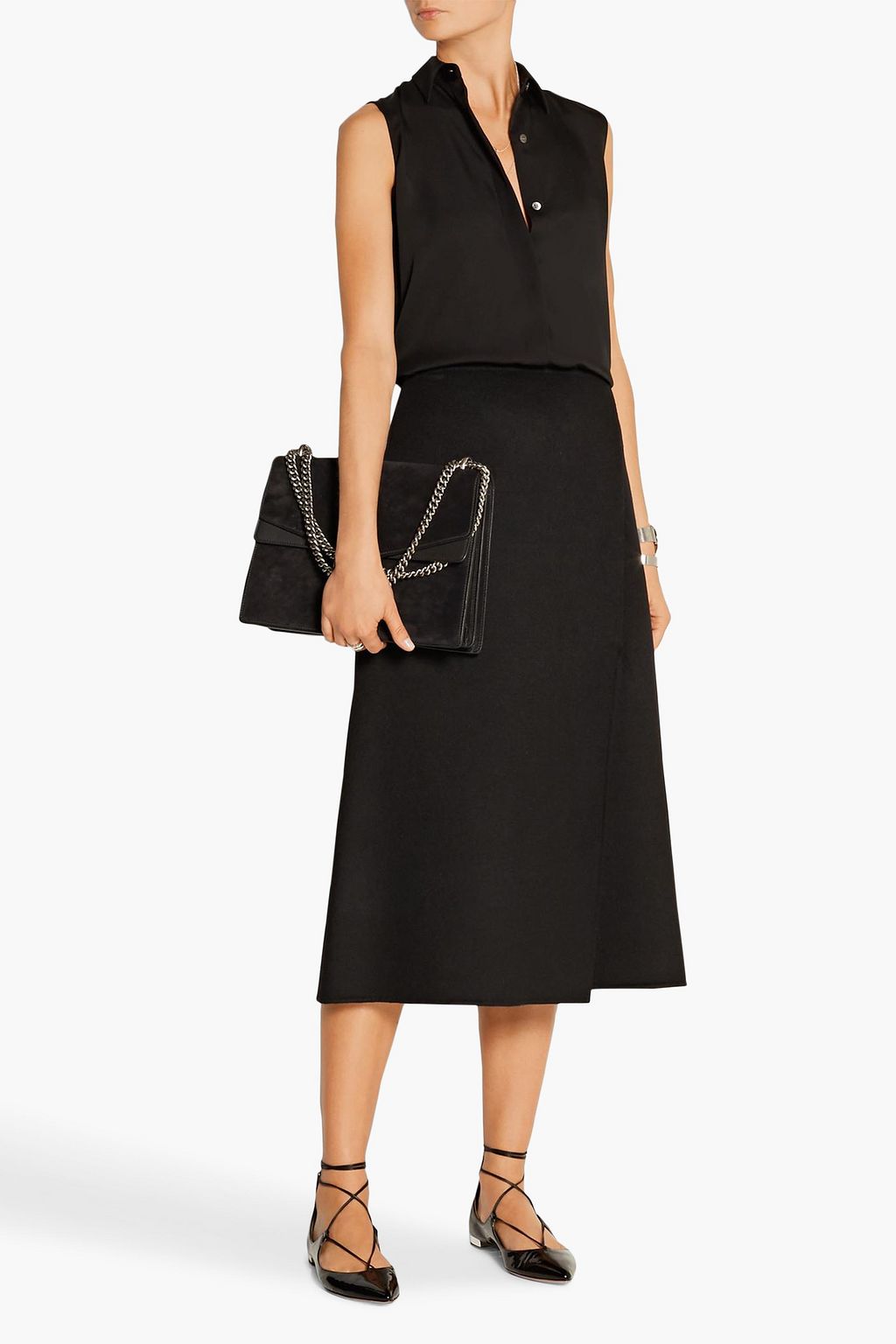 THEORY Silk-georgette top