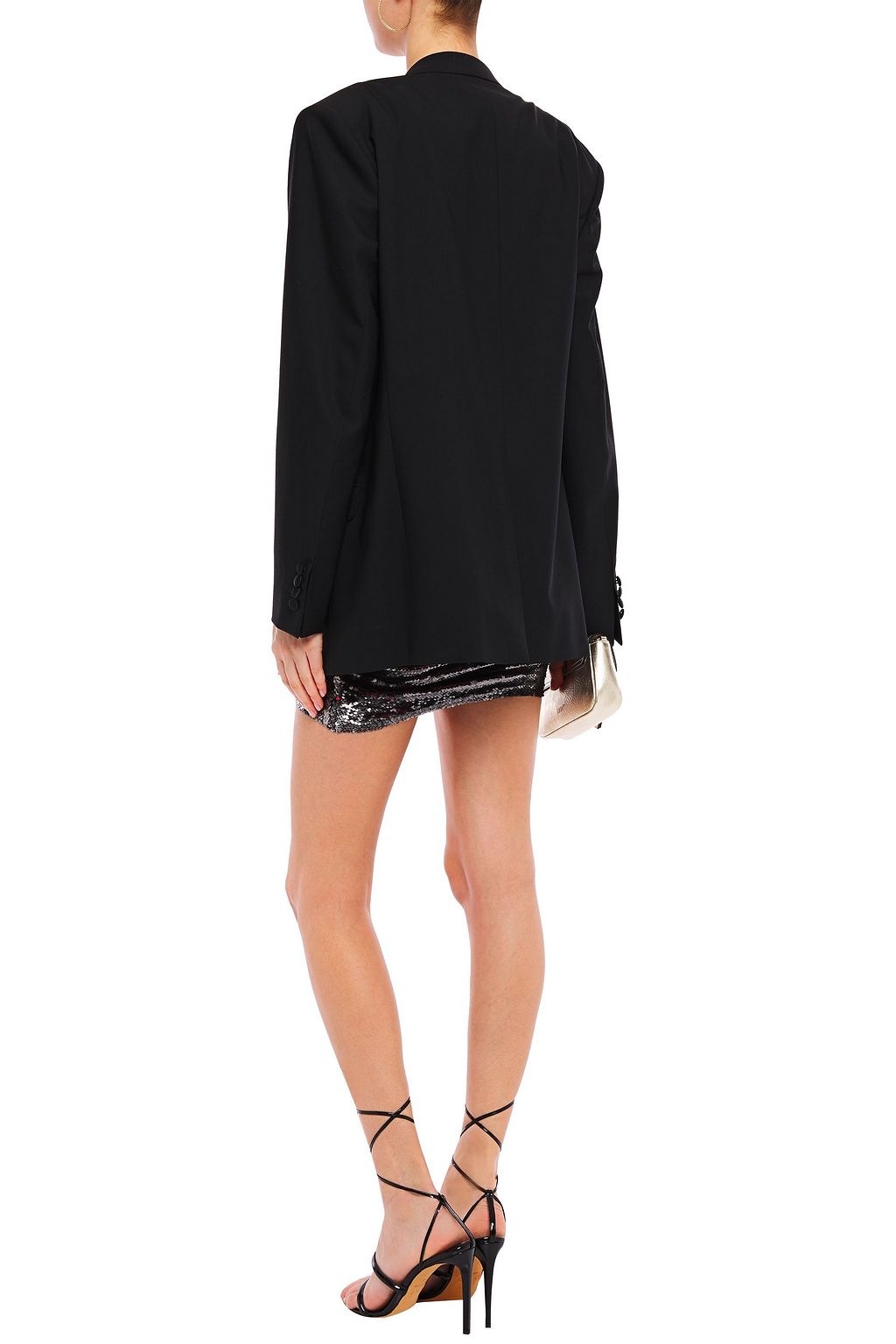 IRO Urla satin-trimmed wool-blend blazer