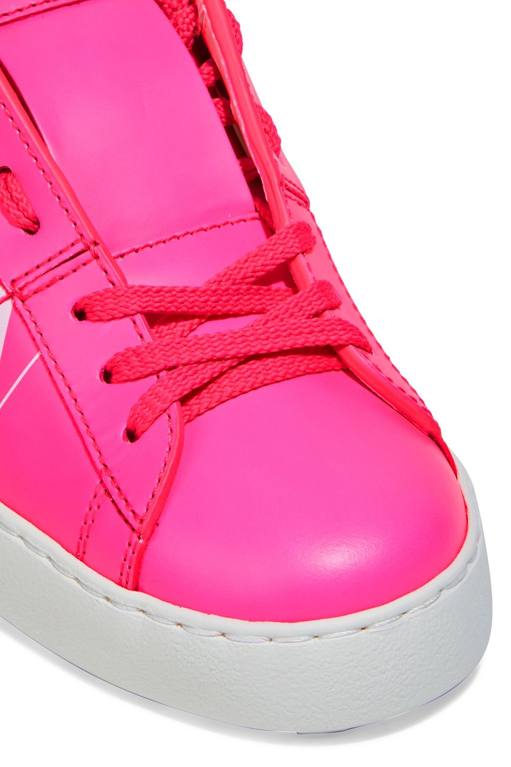 VALENTINO GARAVANI VLTN Open printed leather sneakers