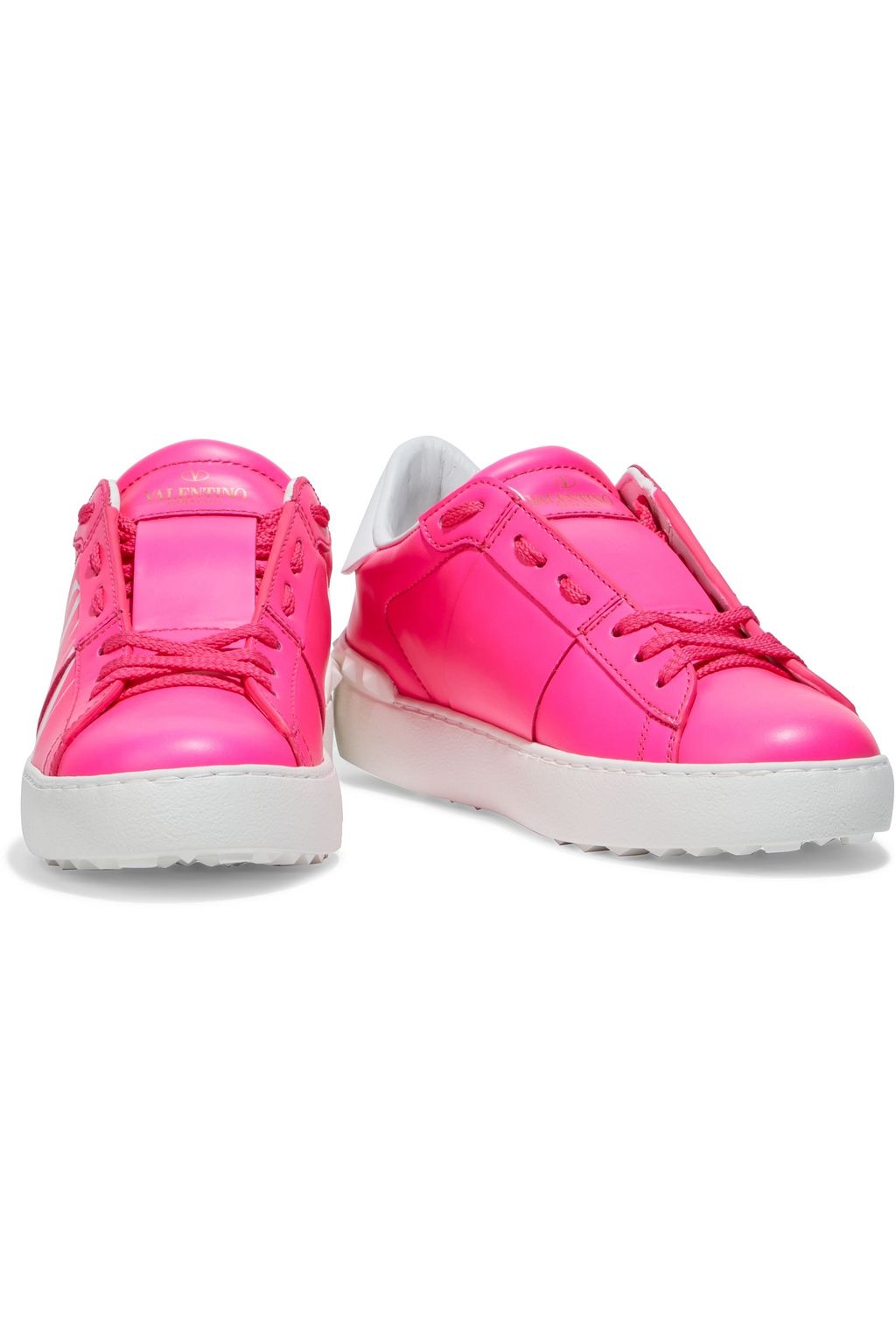VALENTINO GARAVANI VLTN Open printed leather sneakers