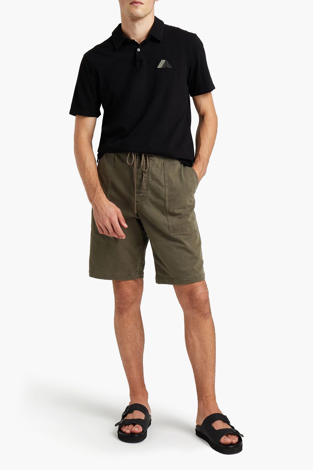 JAMES PERSE Supima cotton-jersey polo shirt
