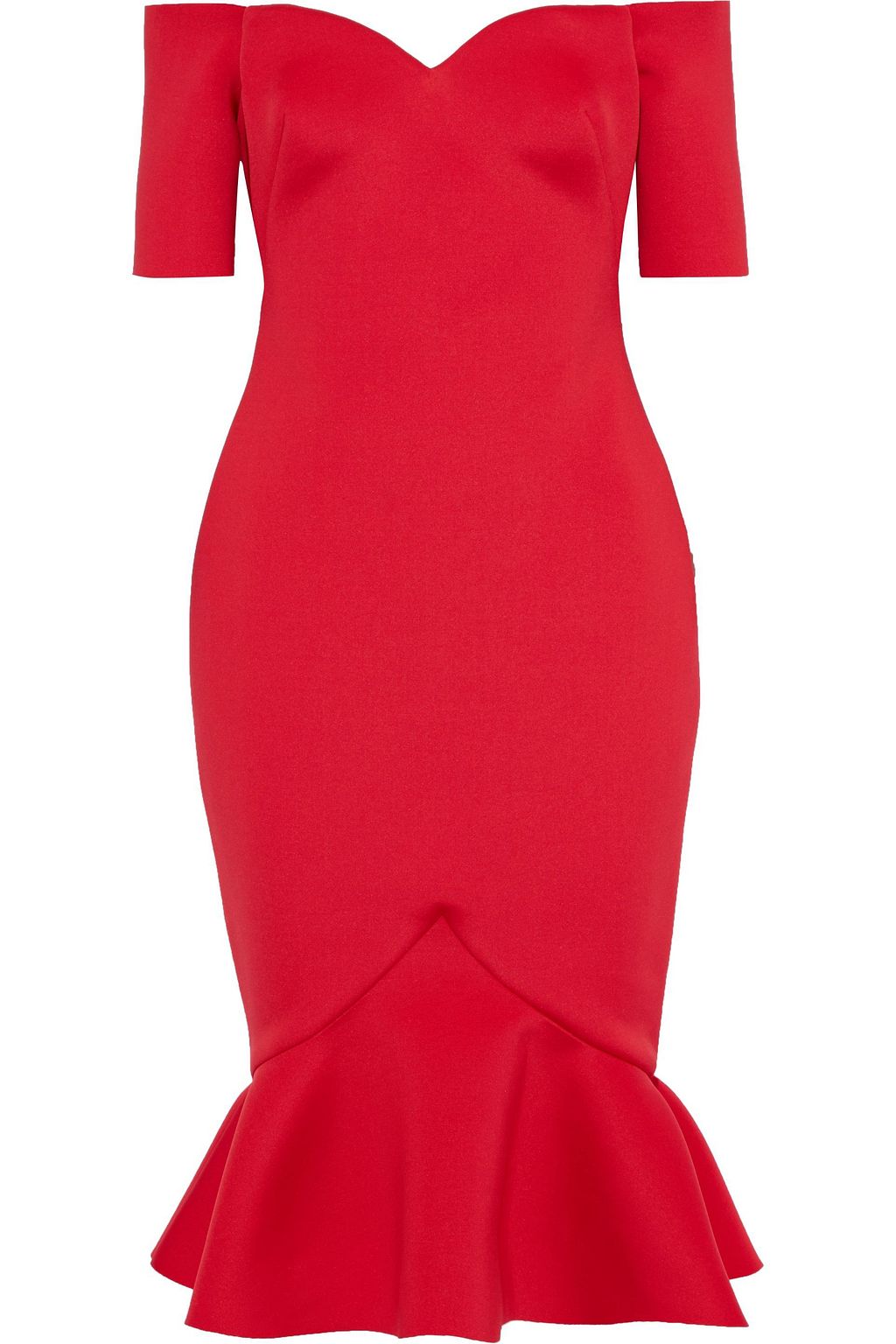 badgley mischka off the shoulder dress