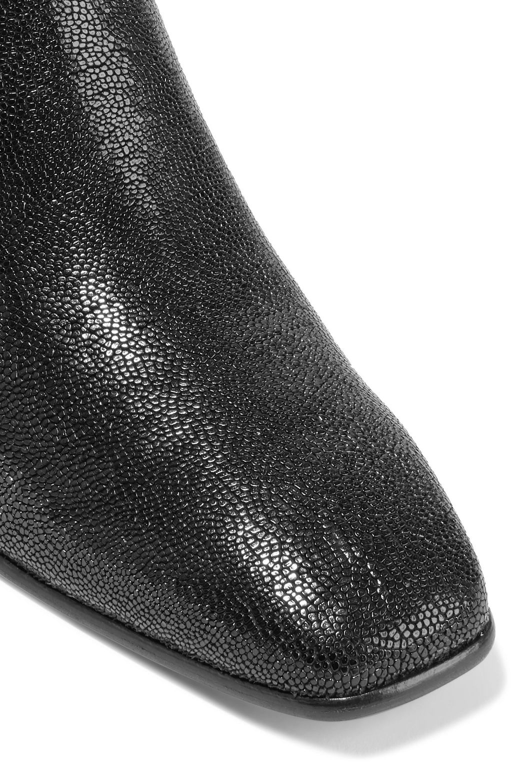 RAG & BONE Aslen glossed stingray-effect leather ankle boots