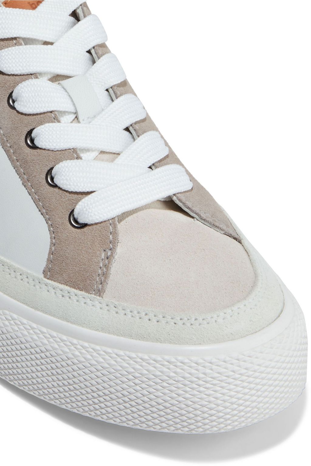 RAG & BONE RB Army color-block leather and suede sneakers