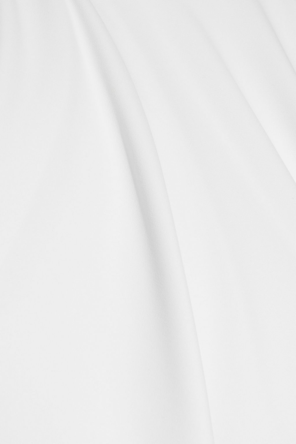 BADGLEY MISCHKA One-shoulder draped cady gown