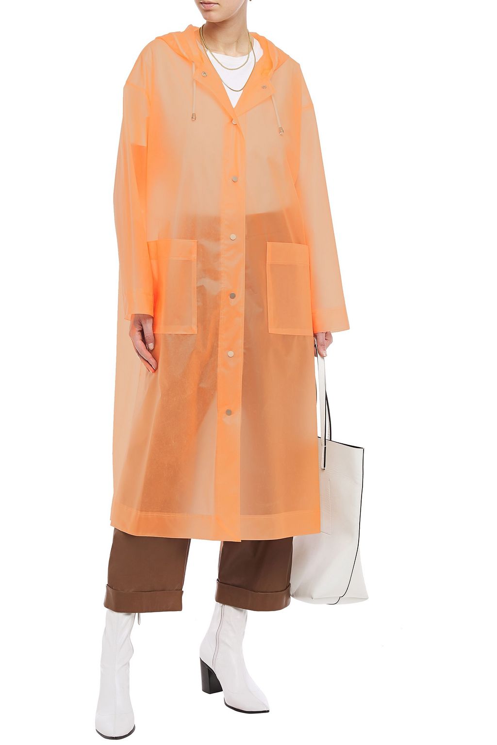 STAND STUDIO Carla PVC hooded raincoat