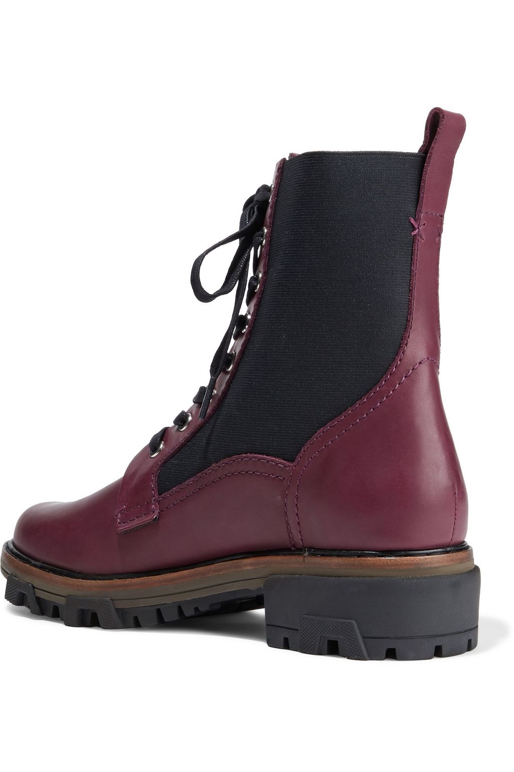 RAG & BONE Shiloh stretch knit-paneled leather ankle boots