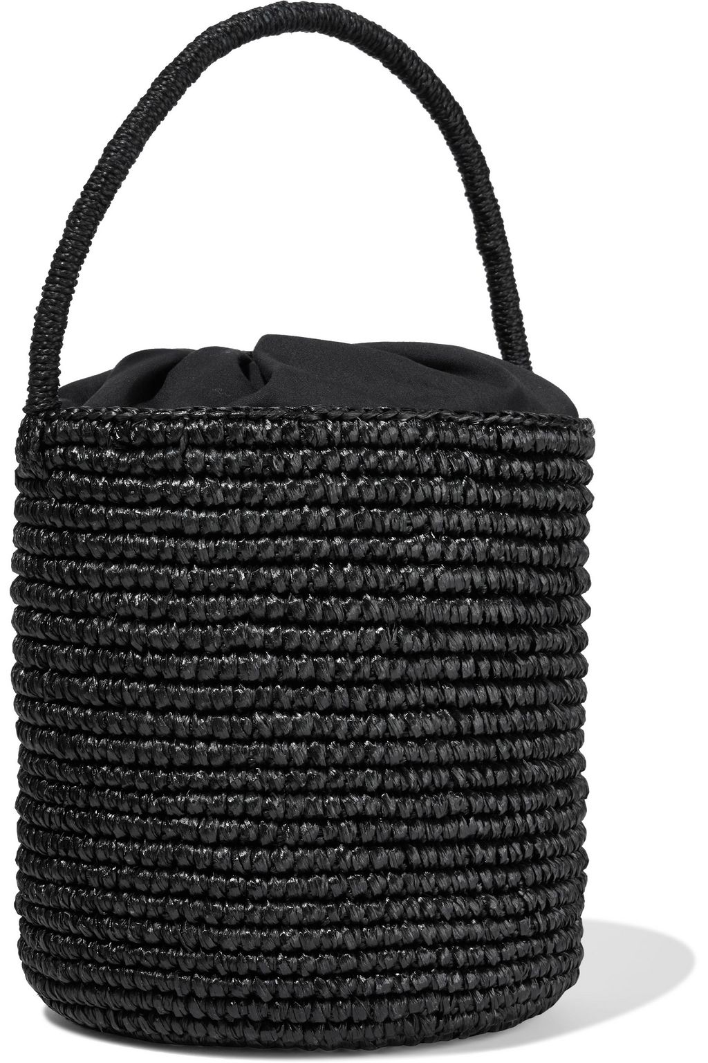 SENSI STUDIO Woven toquilla straw bucket bag