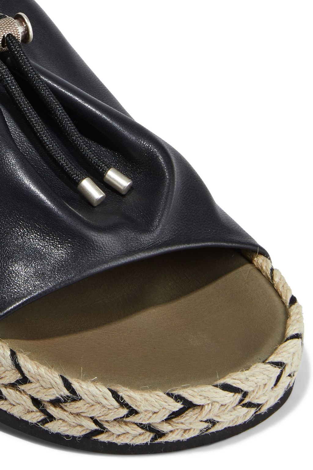espadrille slides black