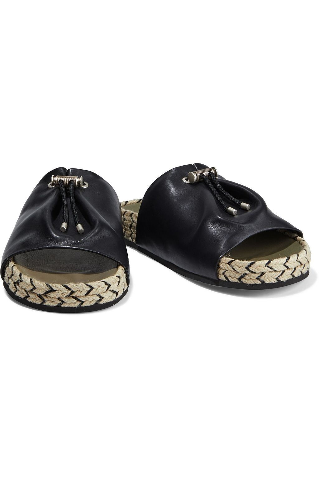 espadrille slides black