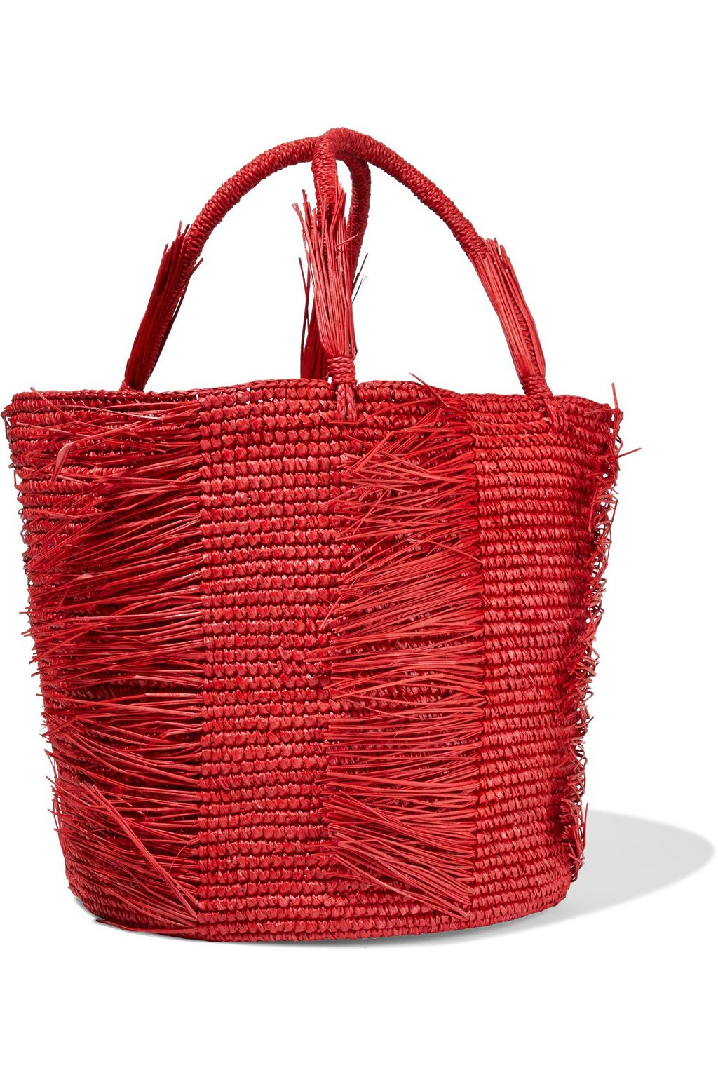 SENSI STUDIO Frayed woven toquilla straw tote