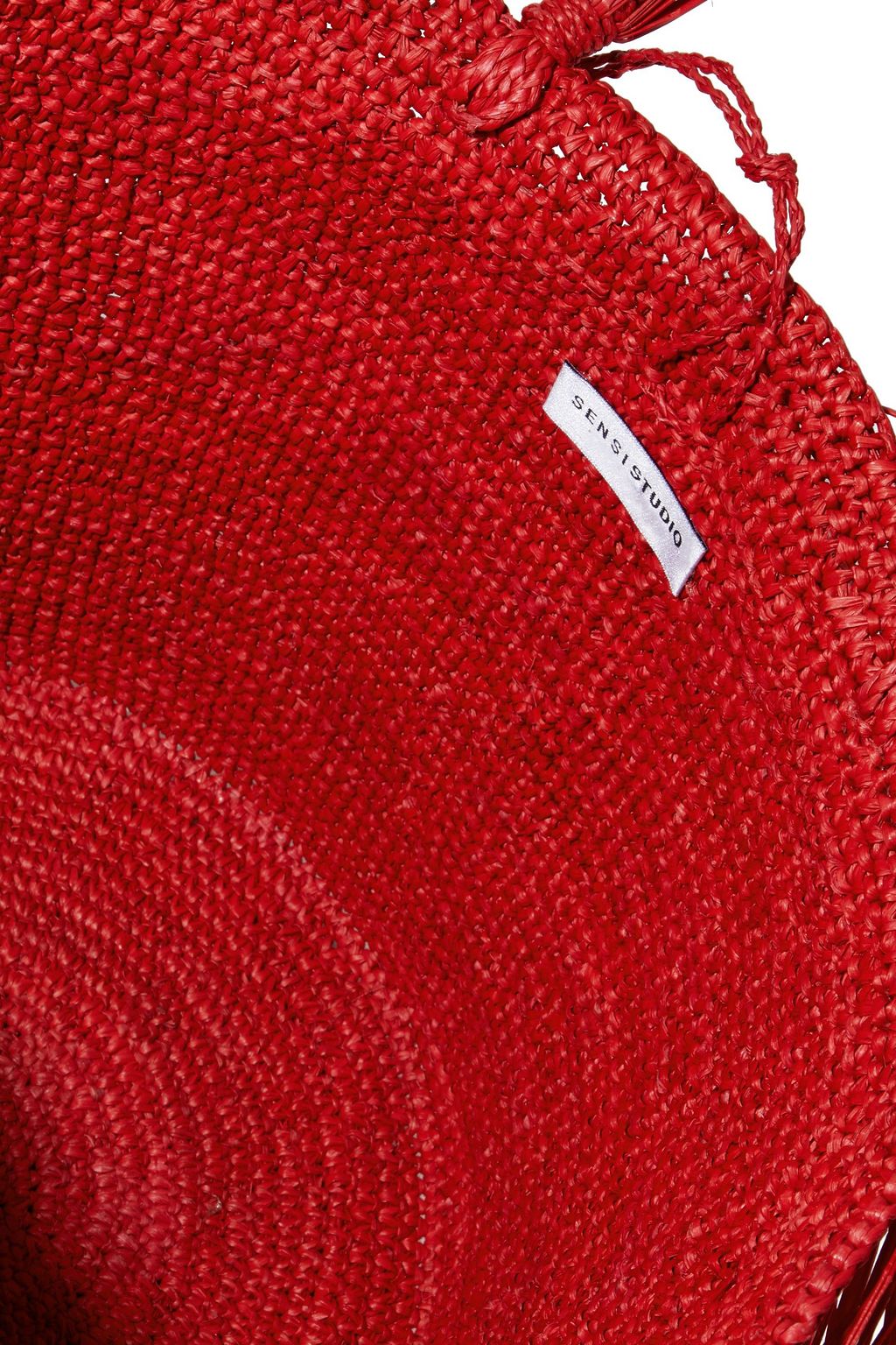 SENSI STUDIO Frayed woven toquilla straw tote