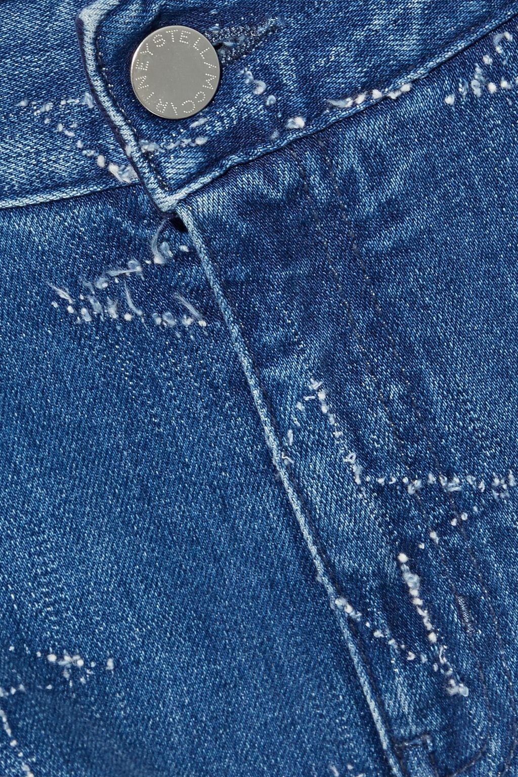 STELLA MCCARTNEY The Skinny Boyfriend cropped distressed mid-rise slim-leg jeans