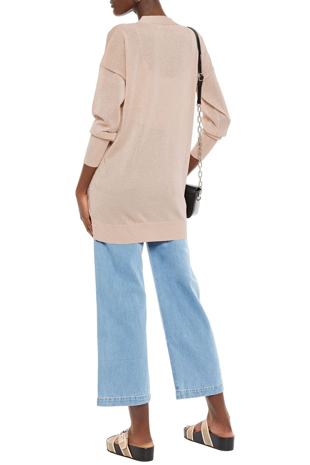 NINETY PERCENT Metallic knitted cardigan