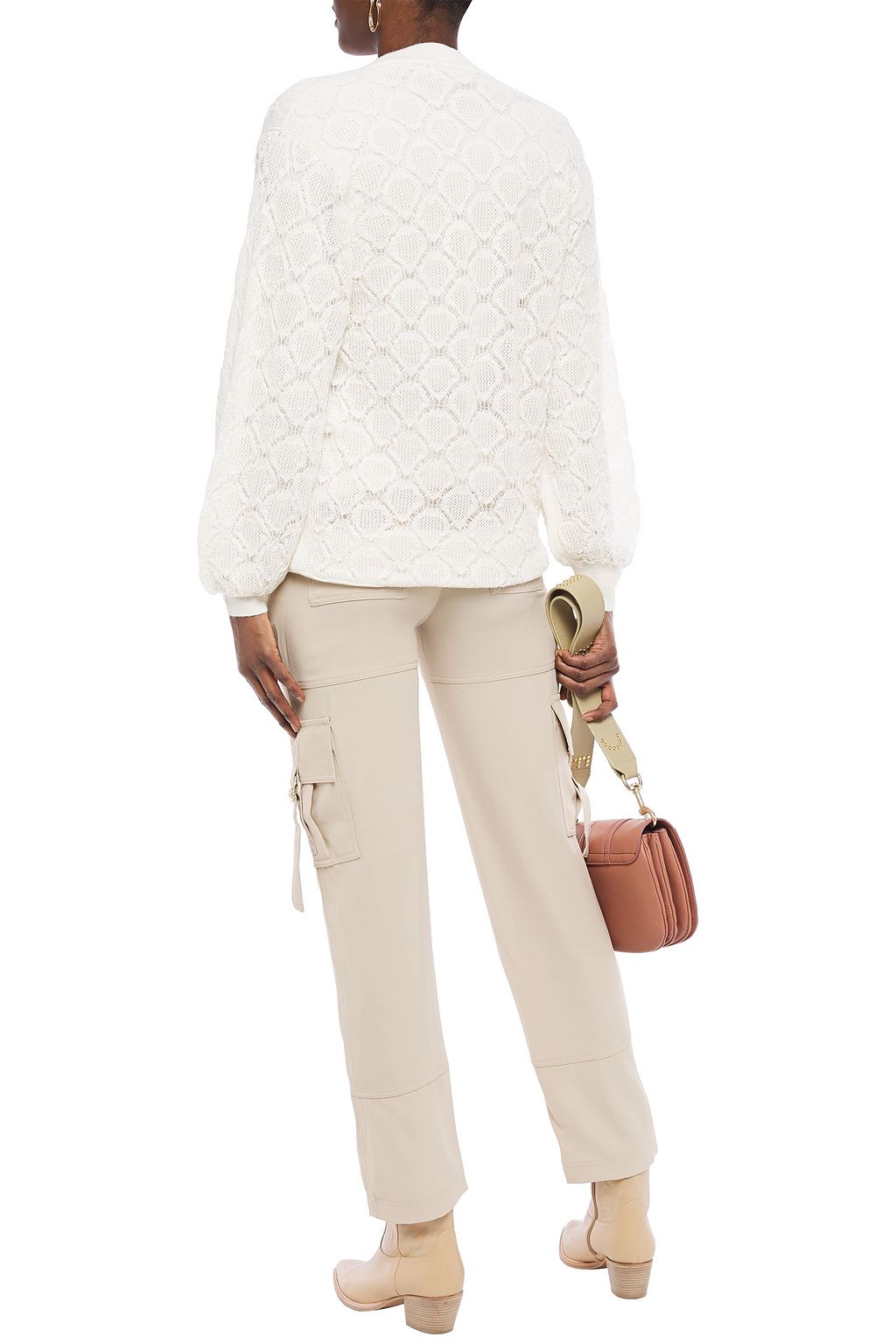 SEE BY CHLOÉ Pointelle-knit alpaca-blend sweater