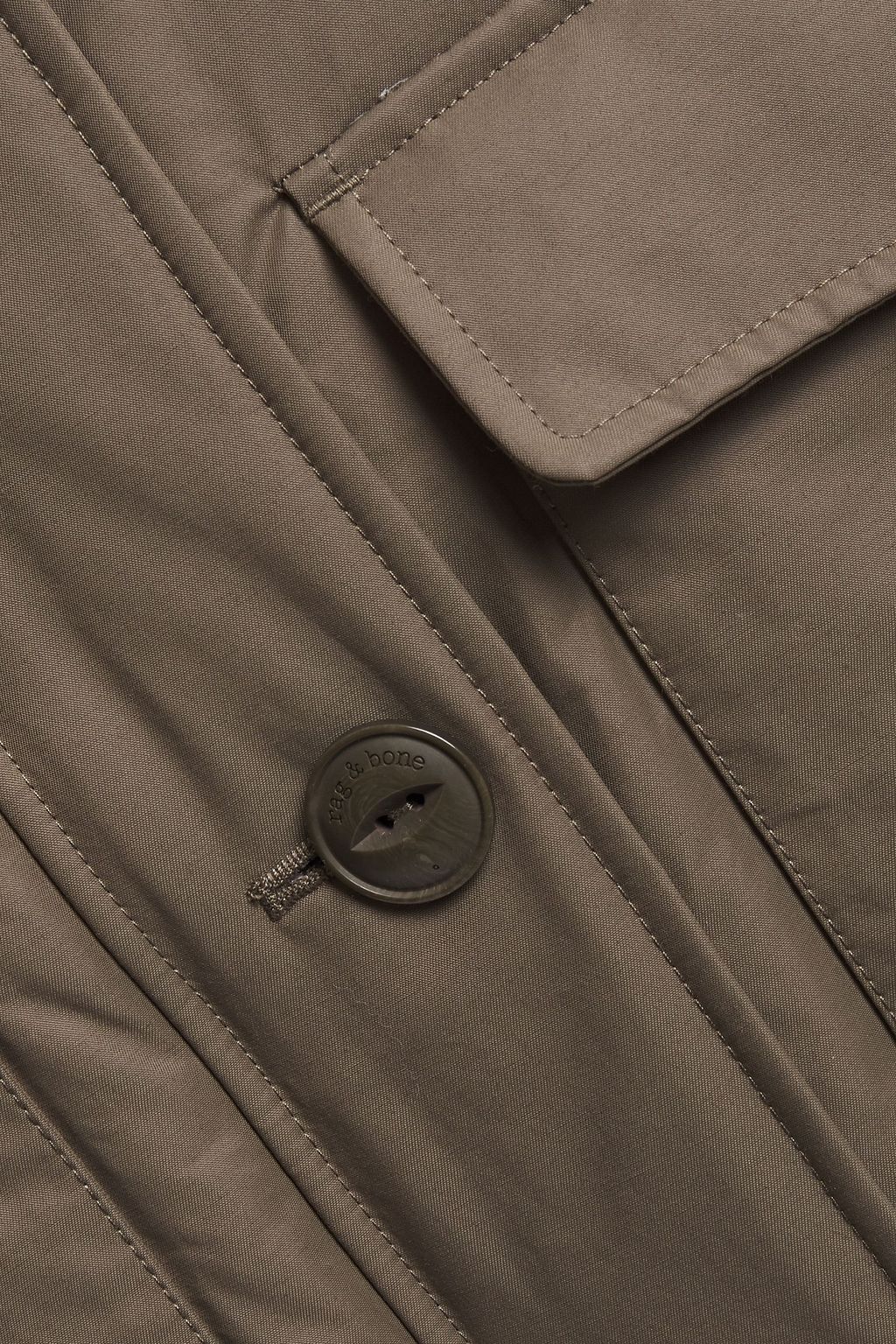 RAG & BONE Lace-up cotton-blend hooded parka