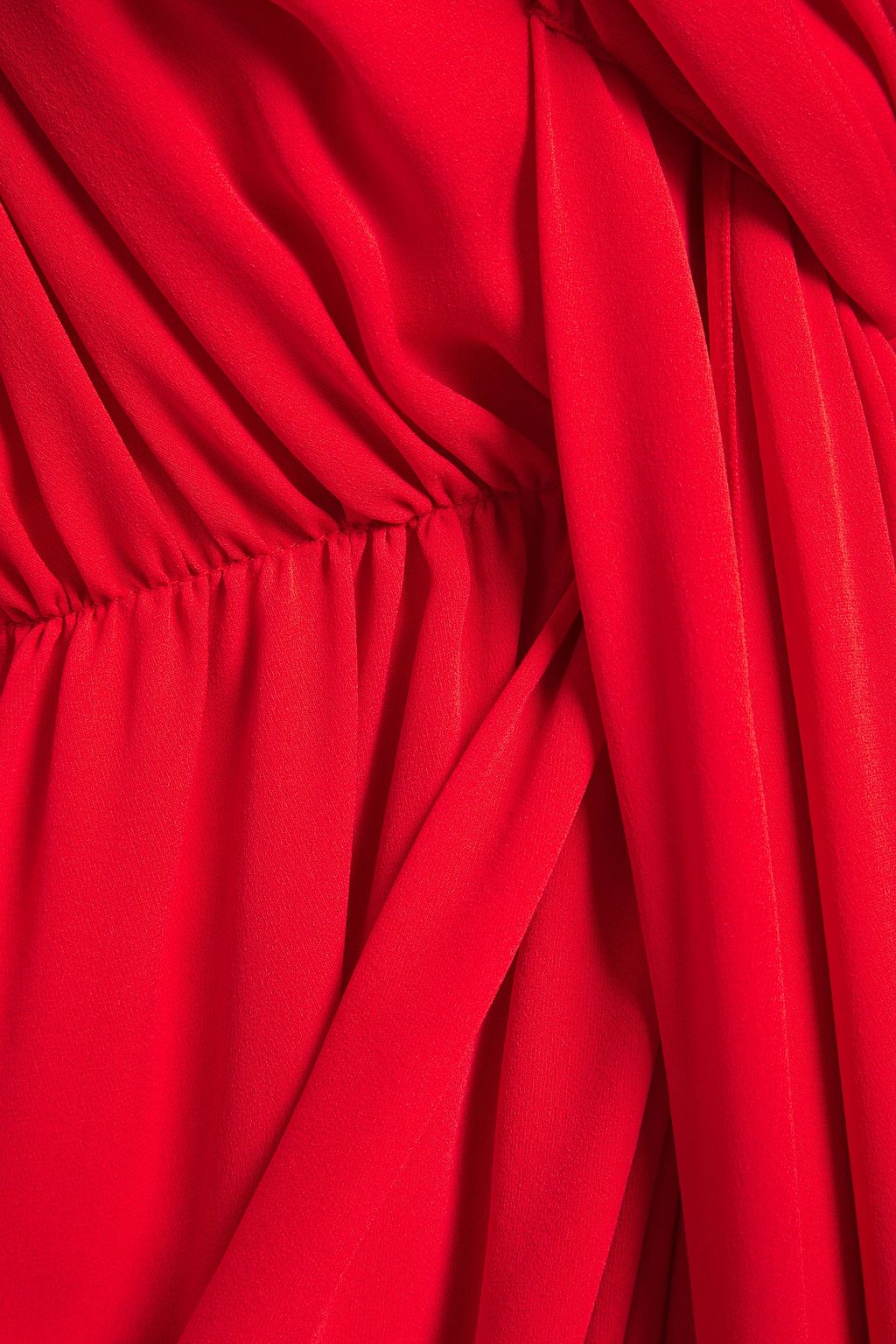 LANVIN Ruched draped silk-crepe gown