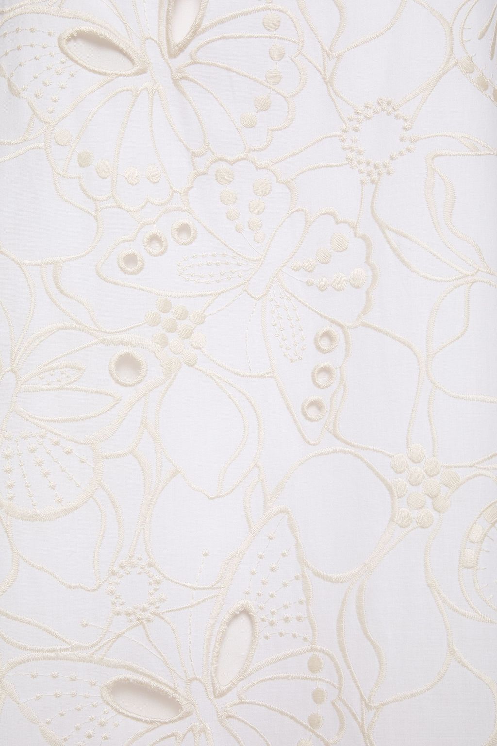 SEE BY CHLOÉ Cotton poplin-paneled broderie anglaise midi dress