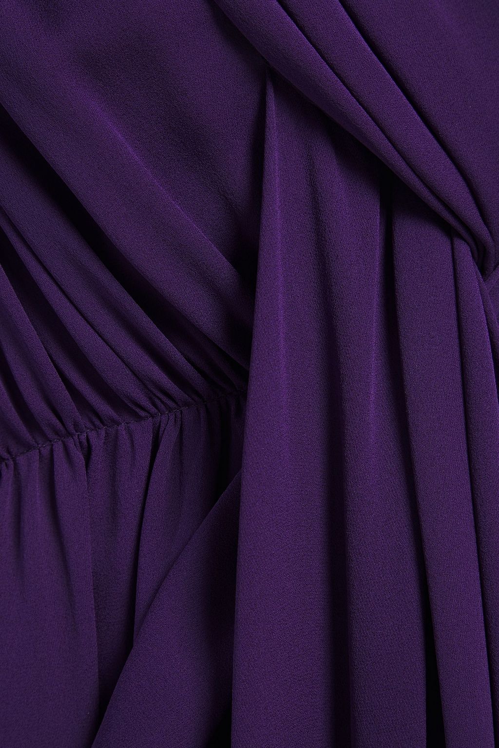 LANVIN Ruched draped silk-crepe gown
