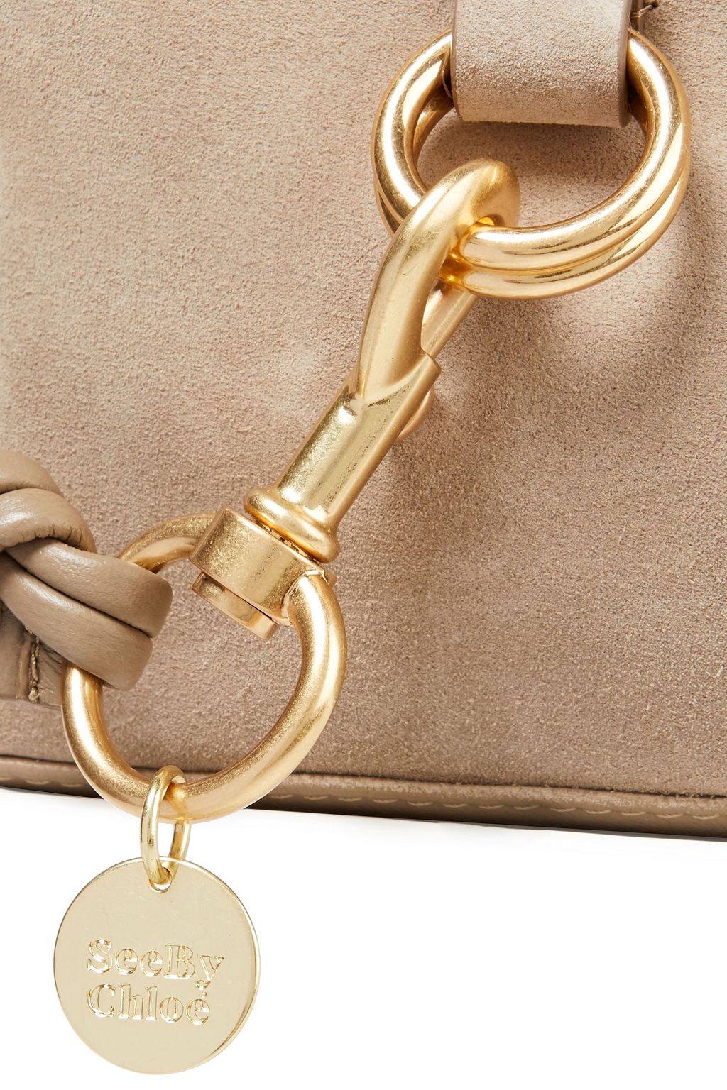 SEE BY CHLOÉ Tony leather-paneled suede bucket bag