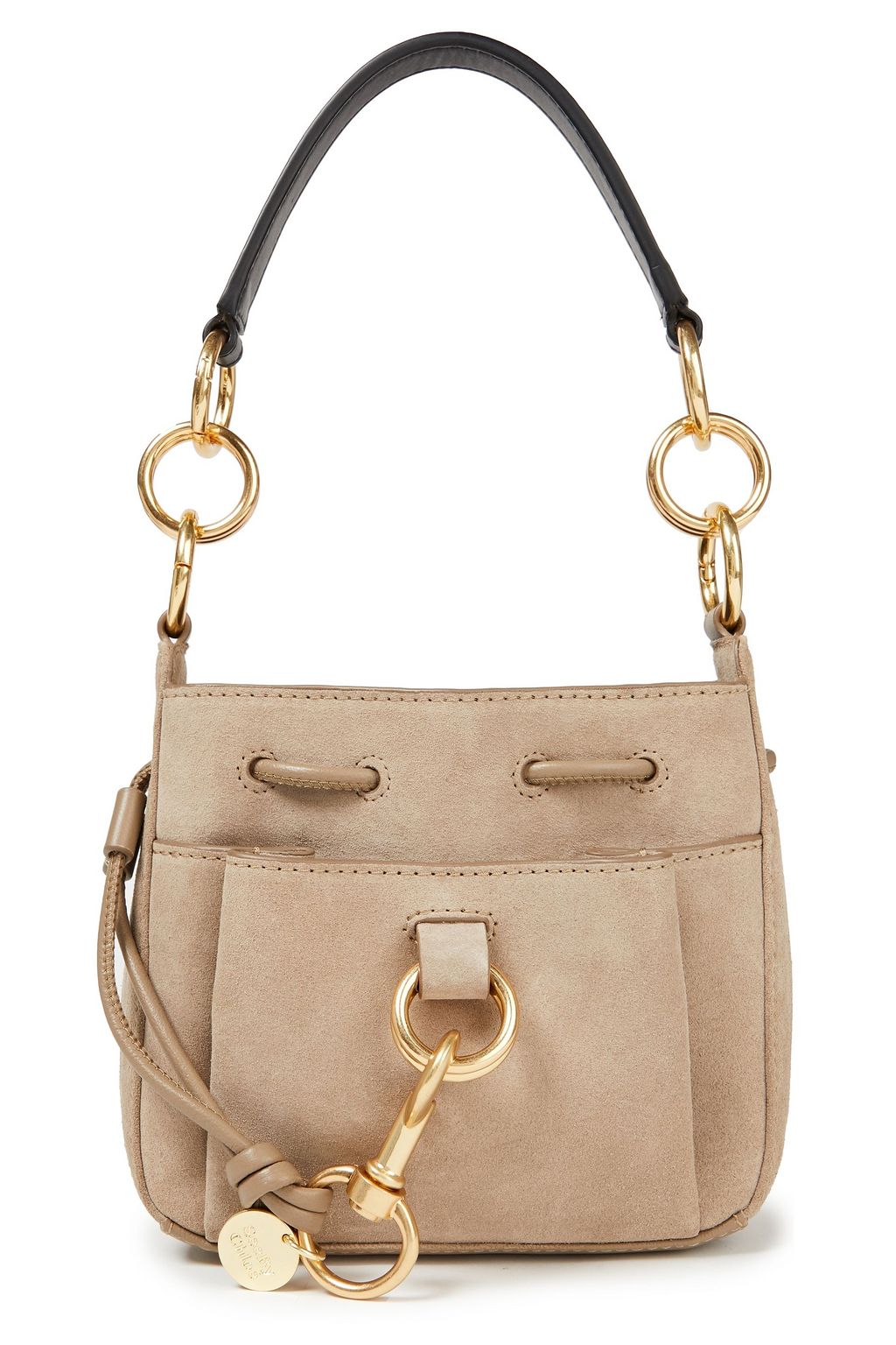SEE BY CHLOÉ Tony leather-paneled suede bucket bag
