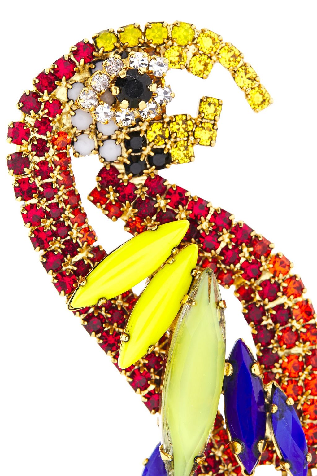 ELIZABETH COLE 24-karat gold-plated crystal earrings