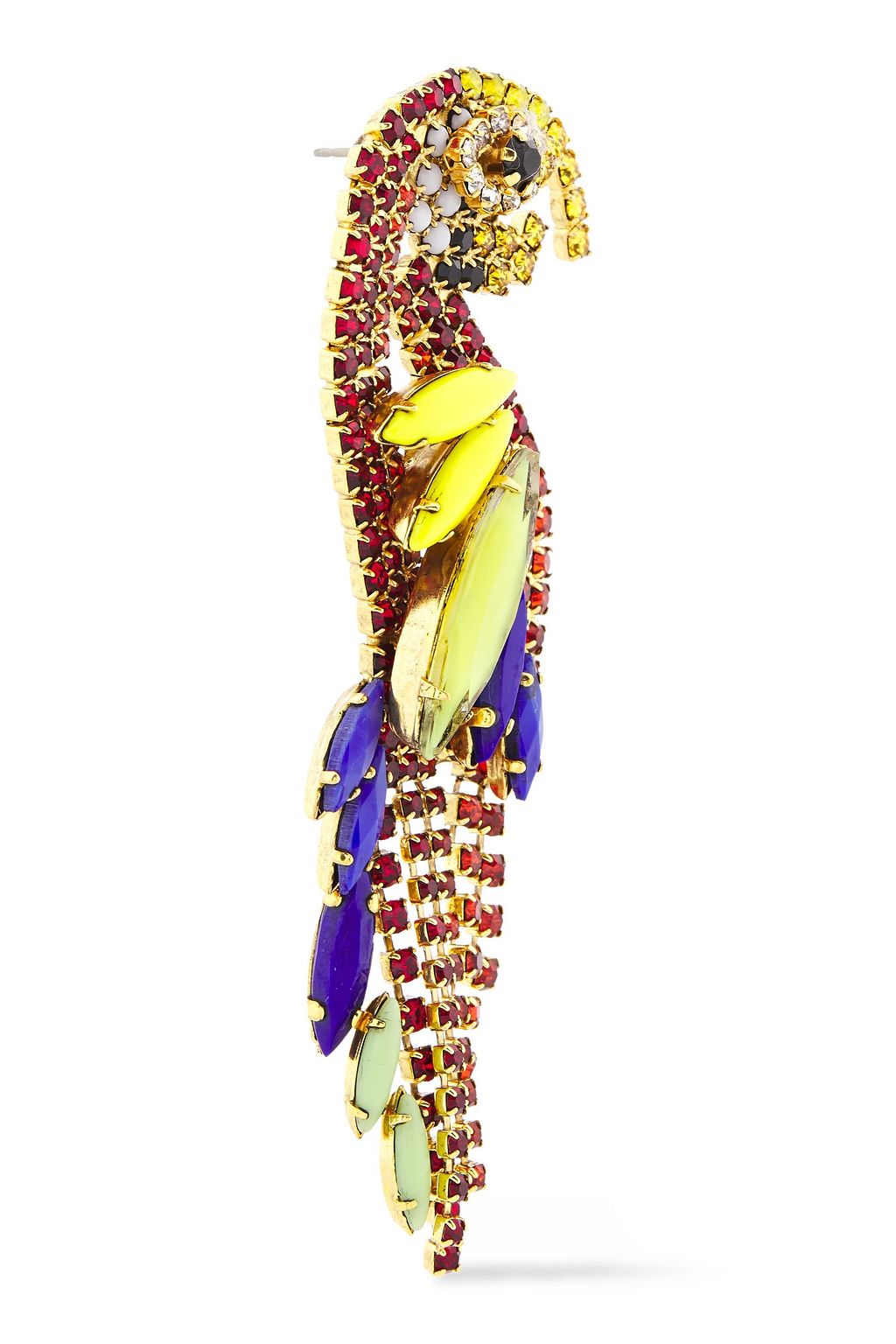 ELIZABETH COLE 24-karat gold-plated crystal earrings
