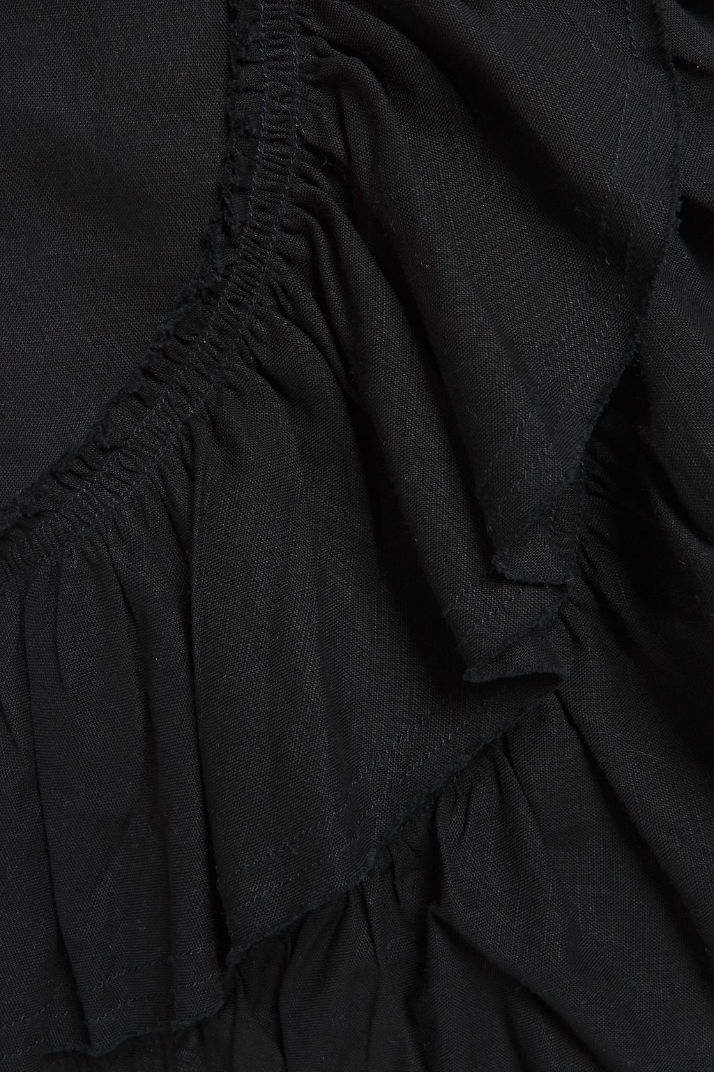 IRO Musk ruffled linen and cotton-blend mini skirt