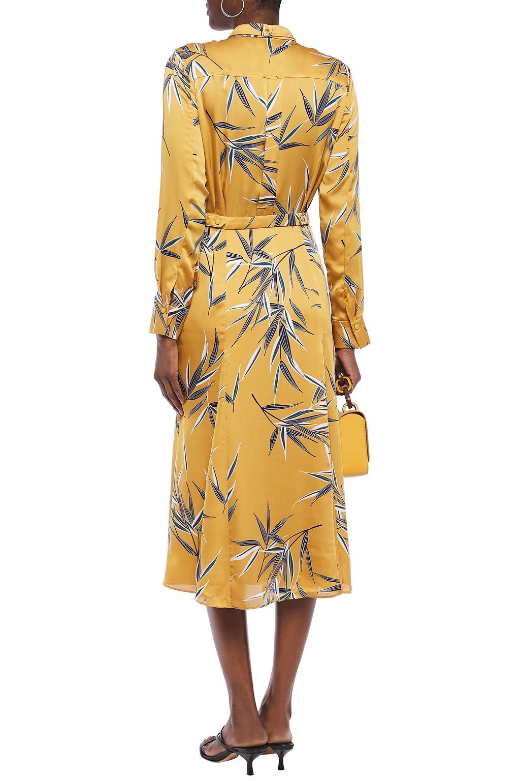 EQUIPMENT Printed satin midi shirt dress
