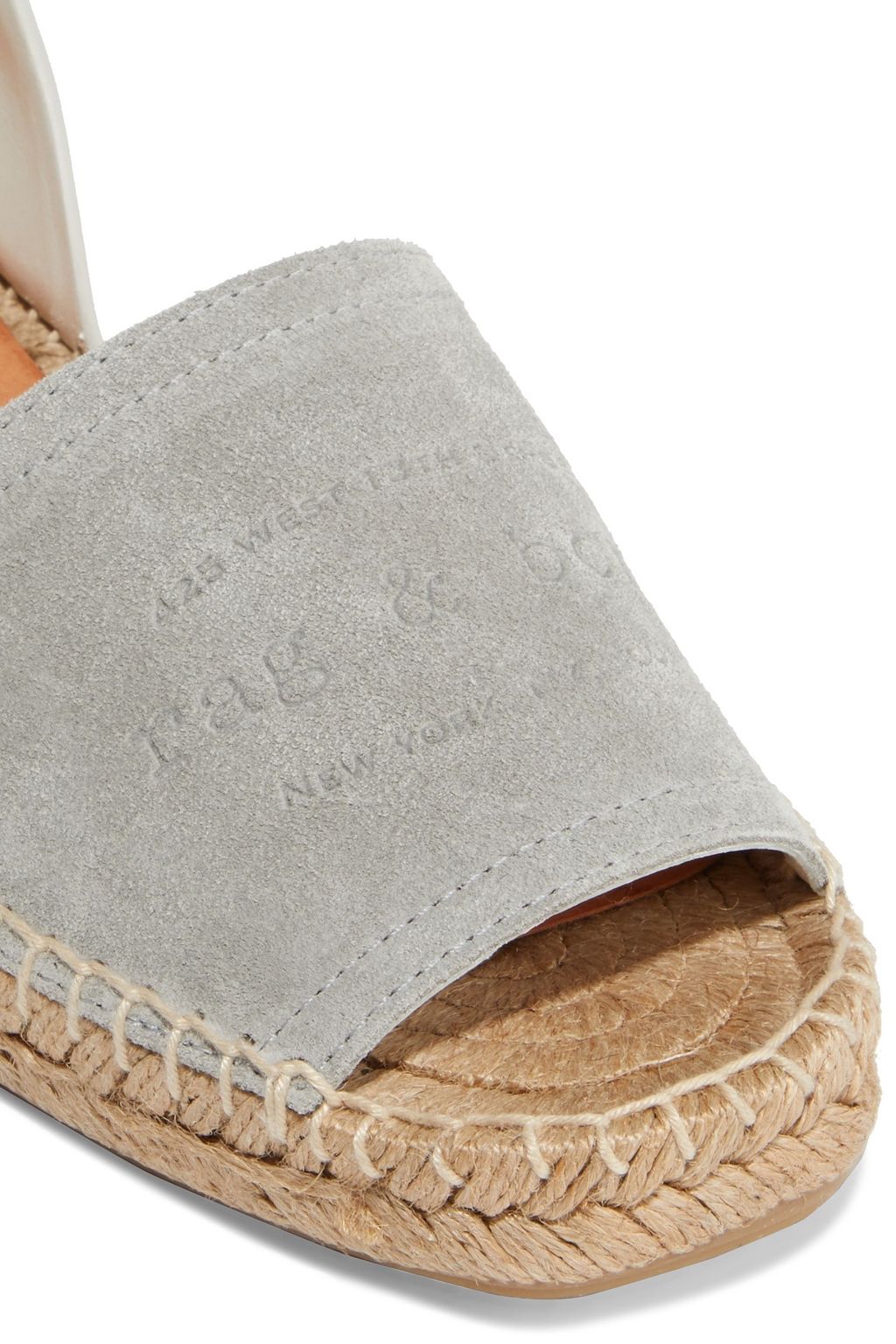 RAG & BONE Estelle embossed leather and suede espadrille sandals