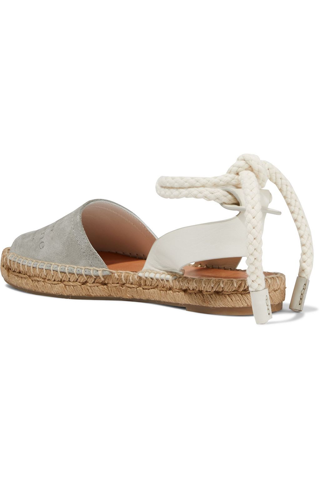 RAG & BONE Estelle embossed leather and suede espadrille sandals
