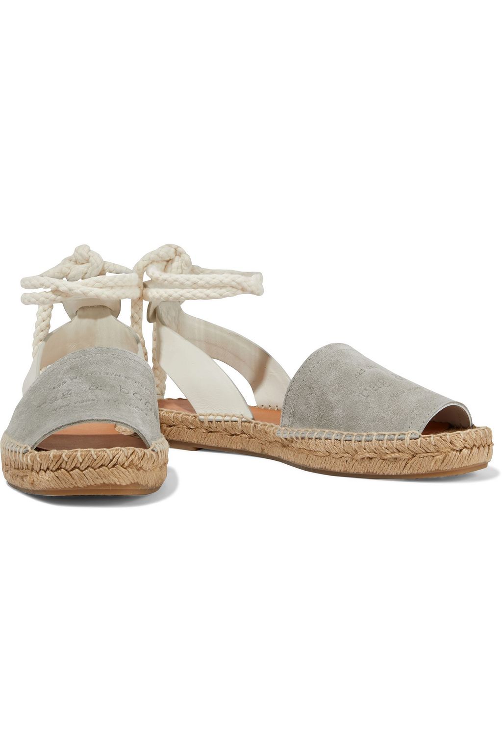 RAG & BONE Estelle embossed leather and suede espadrille sandals