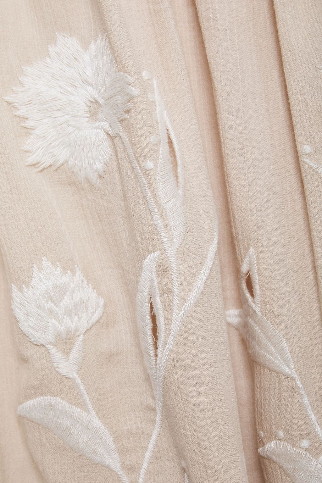 IRO Kauri embroidered cotton and Tencel-blend mini dress