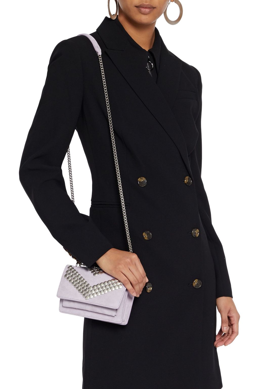 IRO Venice studded suede shoulder bag