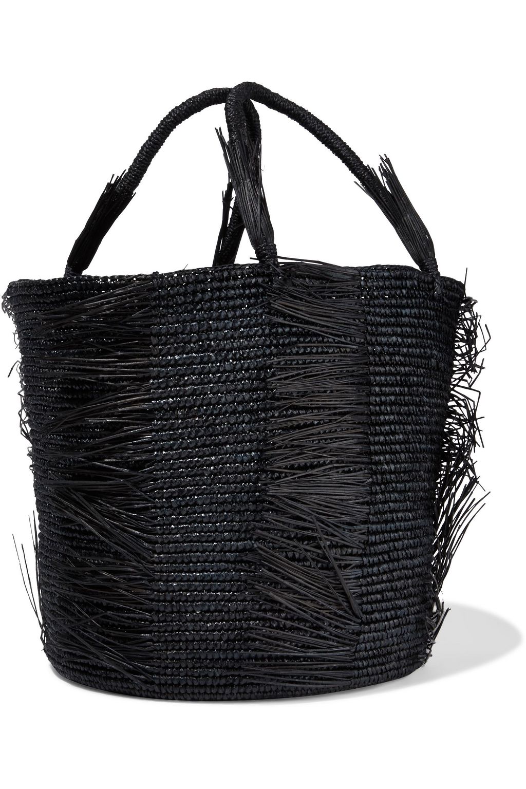 SENSI STUDIO Frayed woven toquilla straw tote