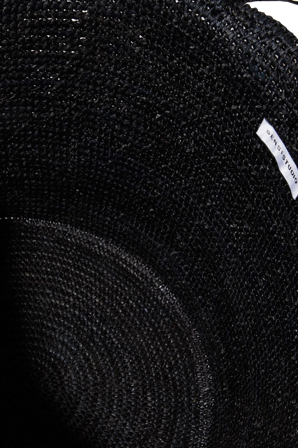 SENSI STUDIO Frayed woven toquilla straw tote