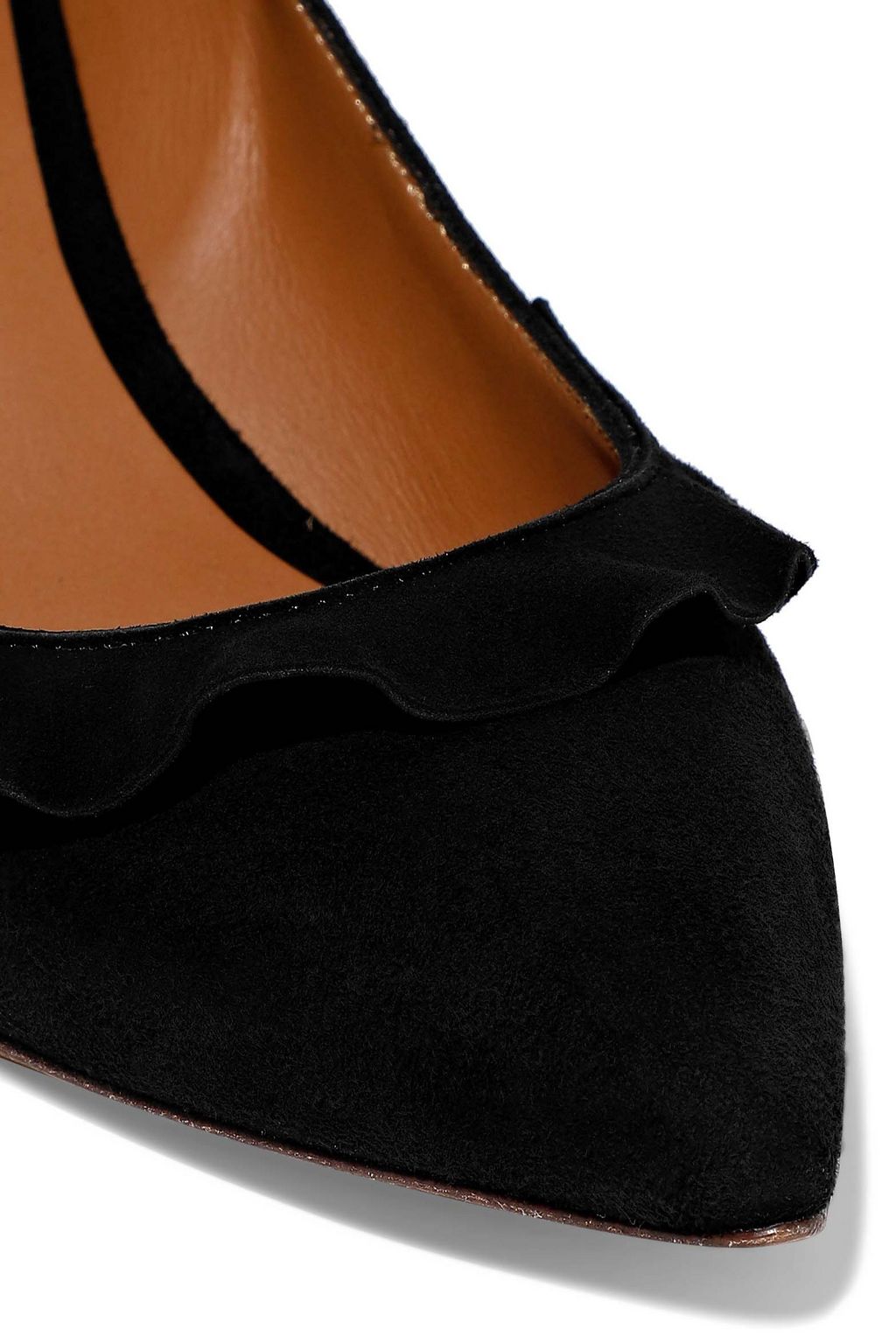JÉRÔME DREYFUSS Panpan Frou Frou ruffle-trimmed suede pumps