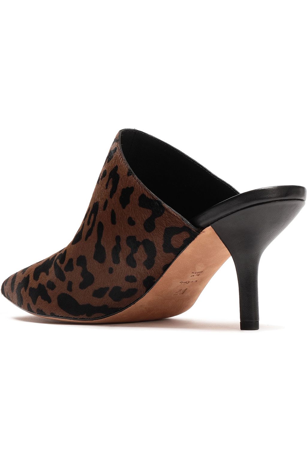 DIANE VON FURSTENBERG Leopard-print calf hair mules