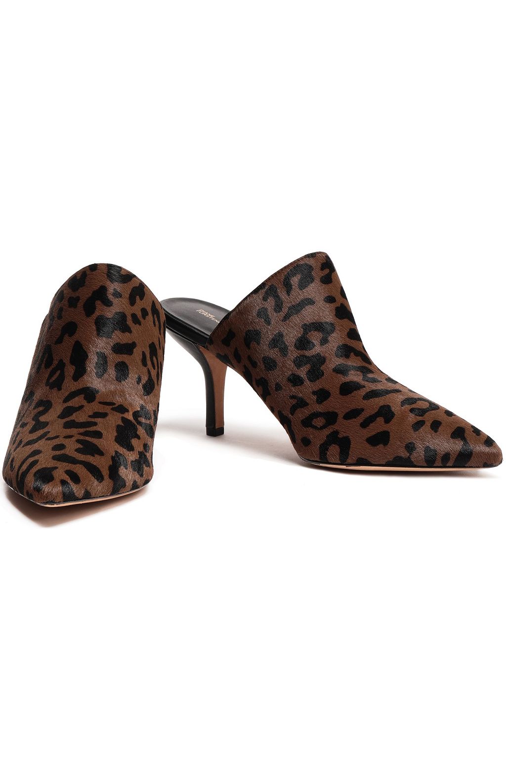 DIANE VON FURSTENBERG Leopard-print calf hair mules