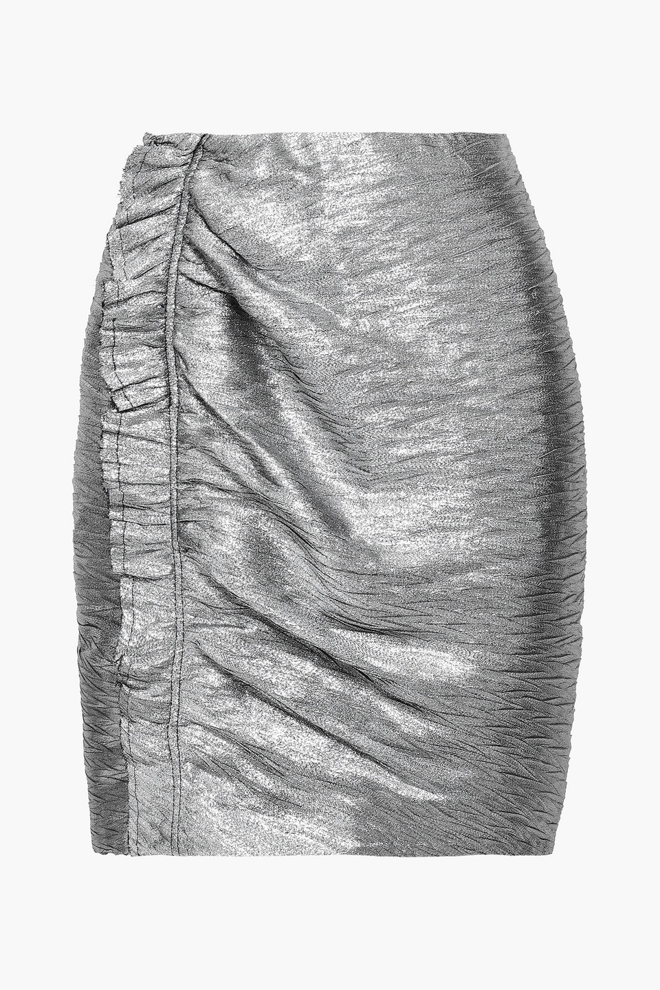 Frisus ruffled lamé mini skirt