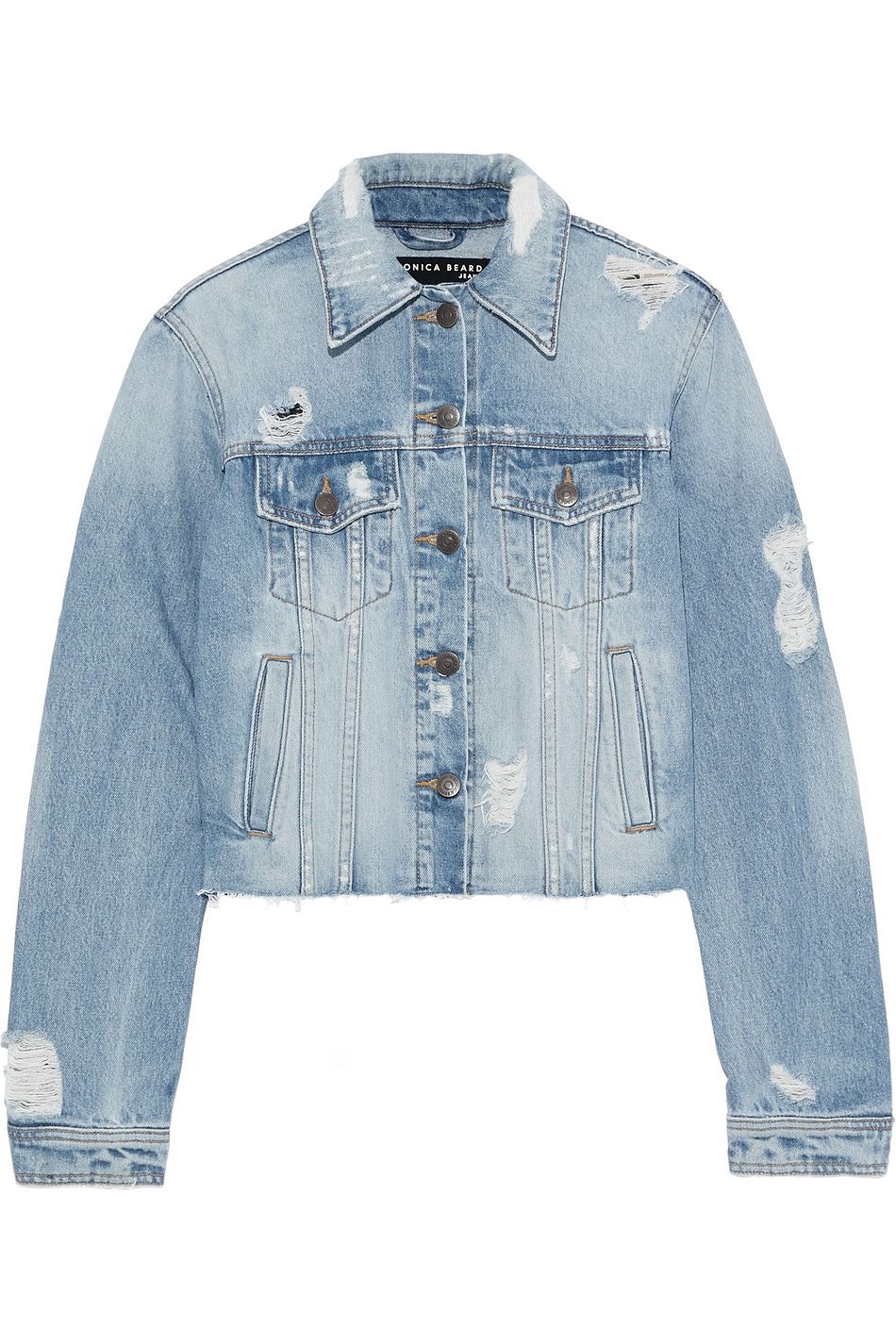distressed denim jacket cropped