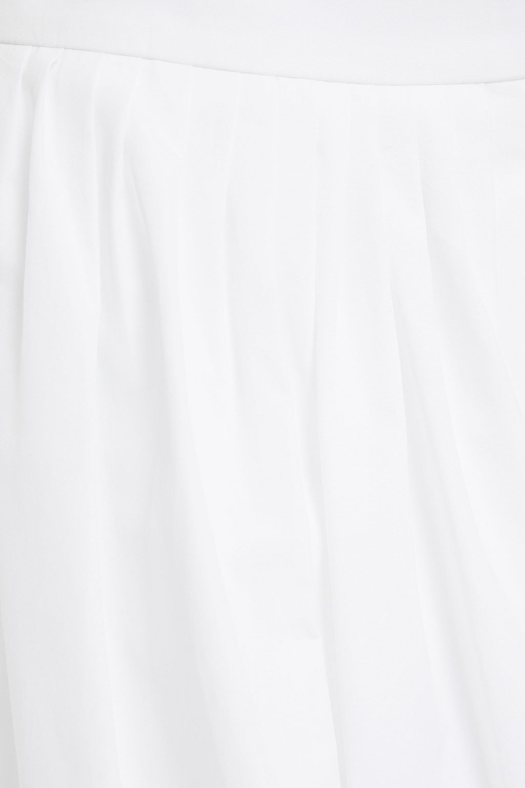 CHLOÉ Pleated cotton-poplin shorts