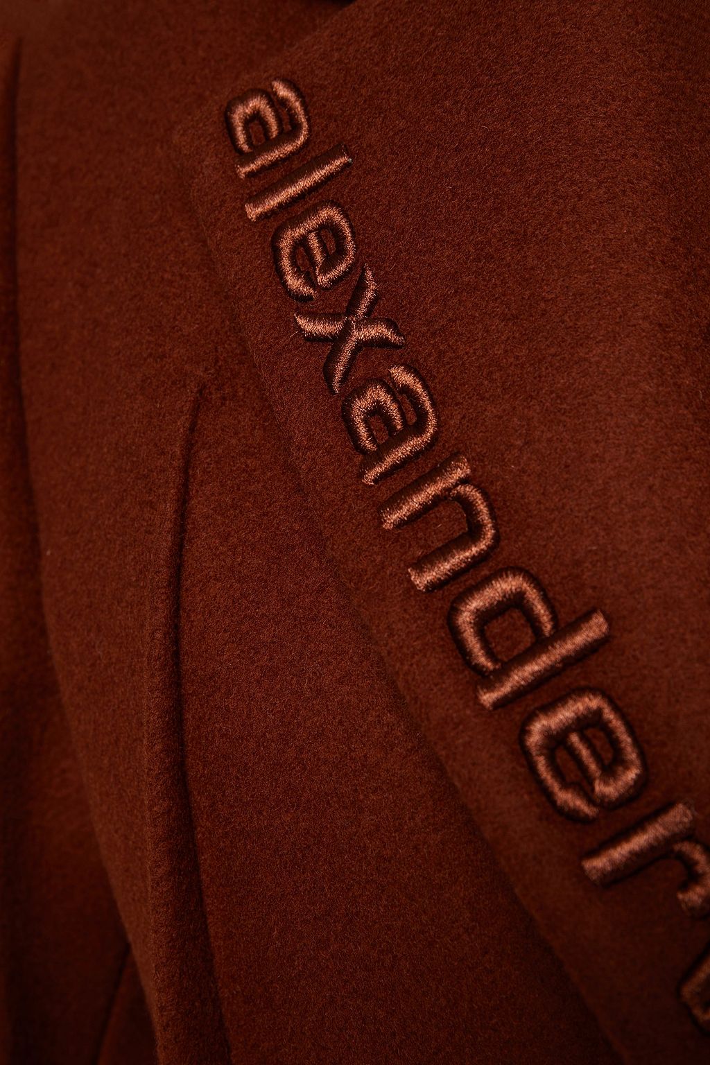 ALEXANDER WANG Embroidered wool-blend felt coat