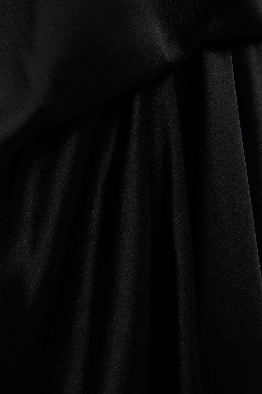 ALEXANDER WANG Cotton jersey-paneled gathered satin mini dress