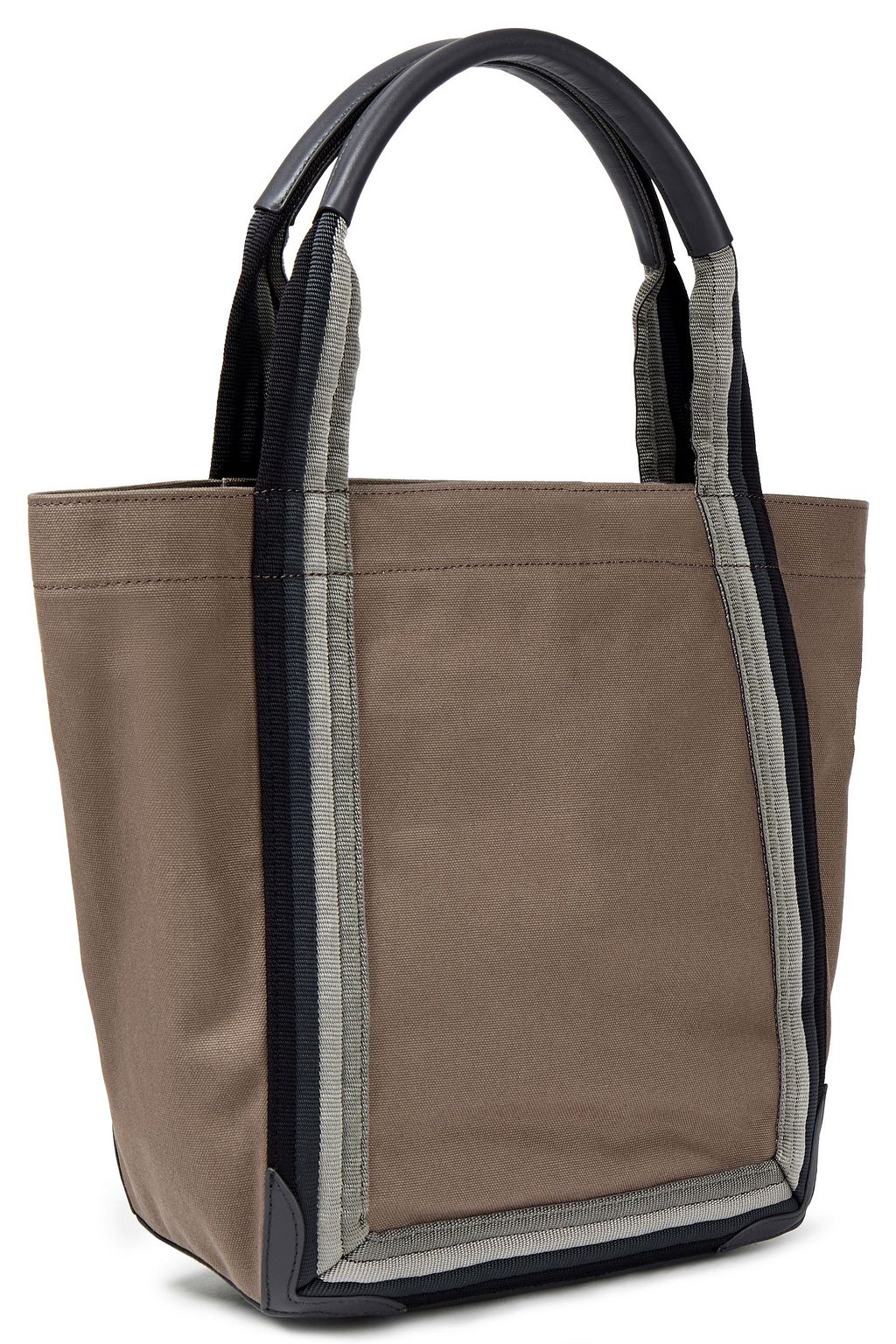 ANYA HINDMARCH Appliquéd striped cotton-canvas tote