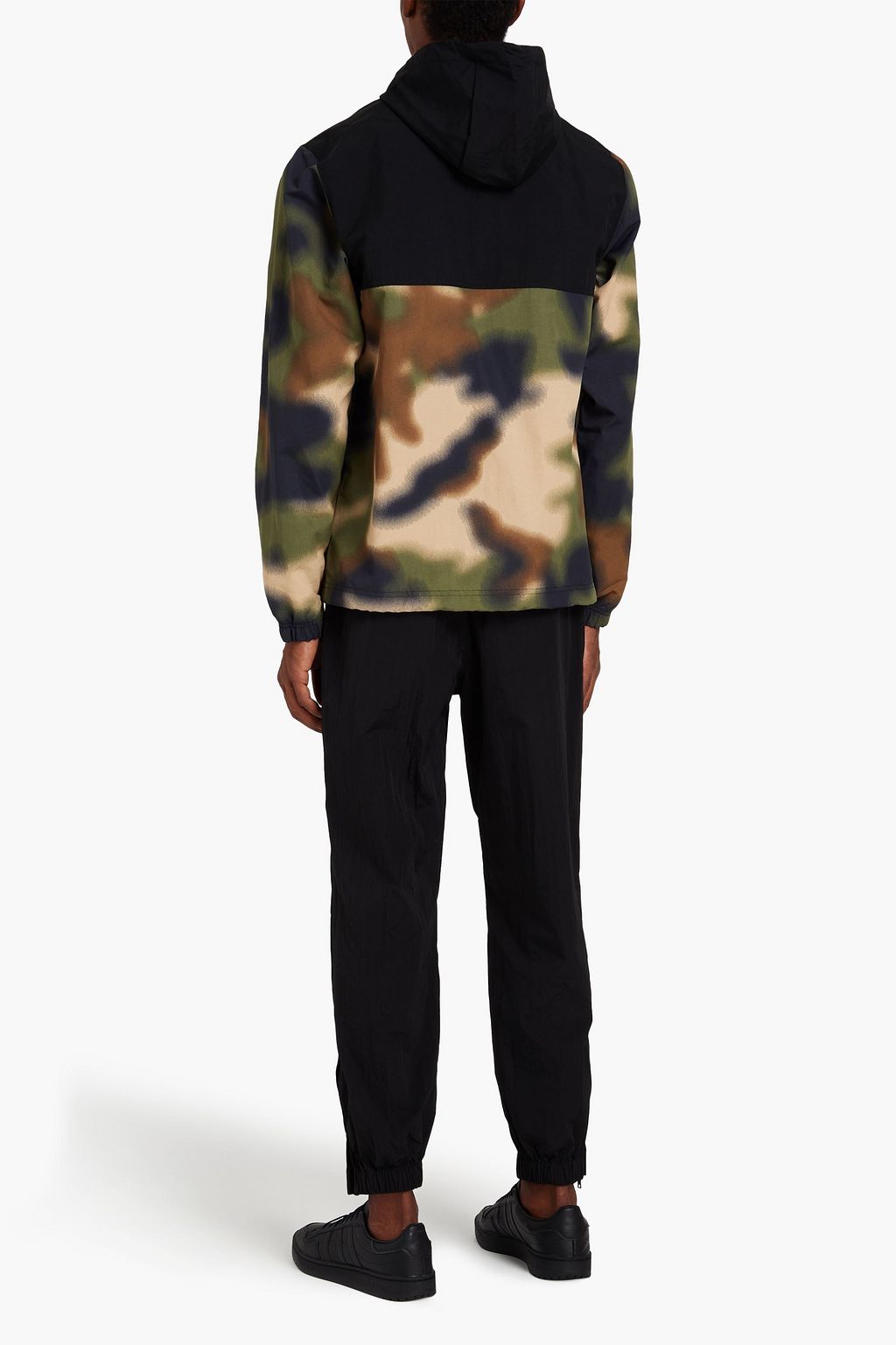 ADIDAS ORIGINALS Shell-paneled camouflage-print hooded track jacket