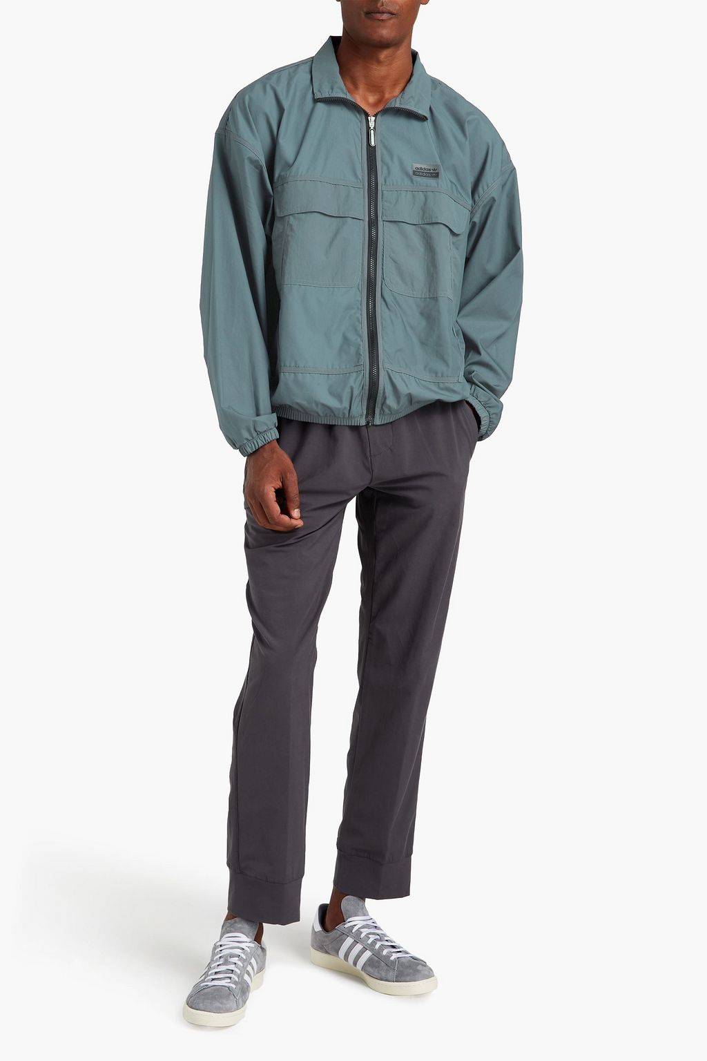 ADIDAS ORIGINALS Logo-appliquéd cotton track jacket